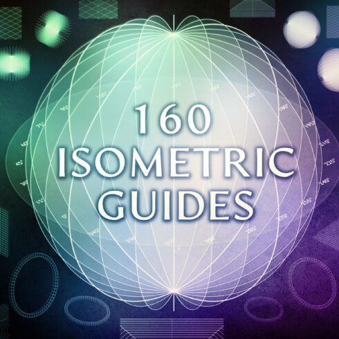 160 Isometric Guides (PNG, Brushes)cover image.