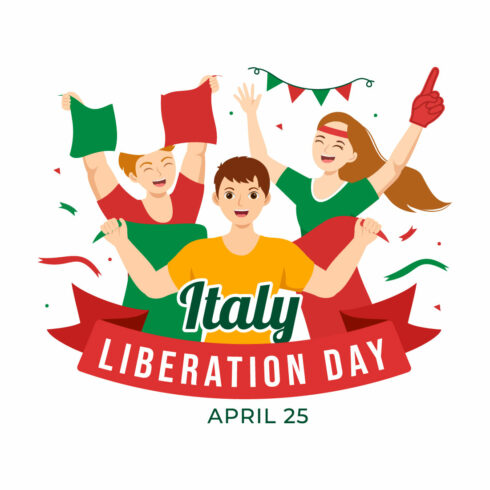 16 Italy Liberation Day Illustration cover image.