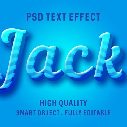 Jack 3D Text Effect Psdcover image.