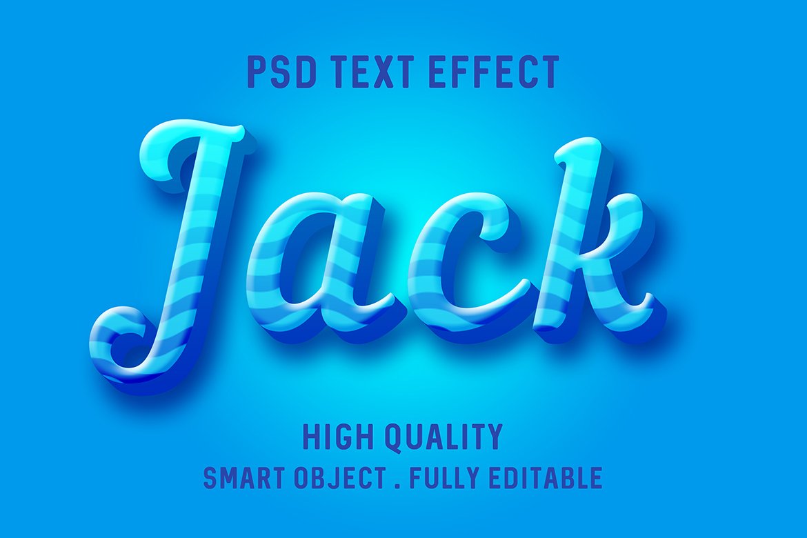 Jack 3D Text Effect Psdcover image.