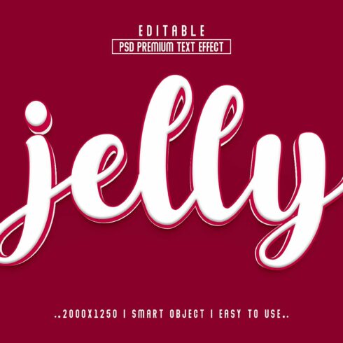 Jelly 3D Editable Text Effect stylecover image.