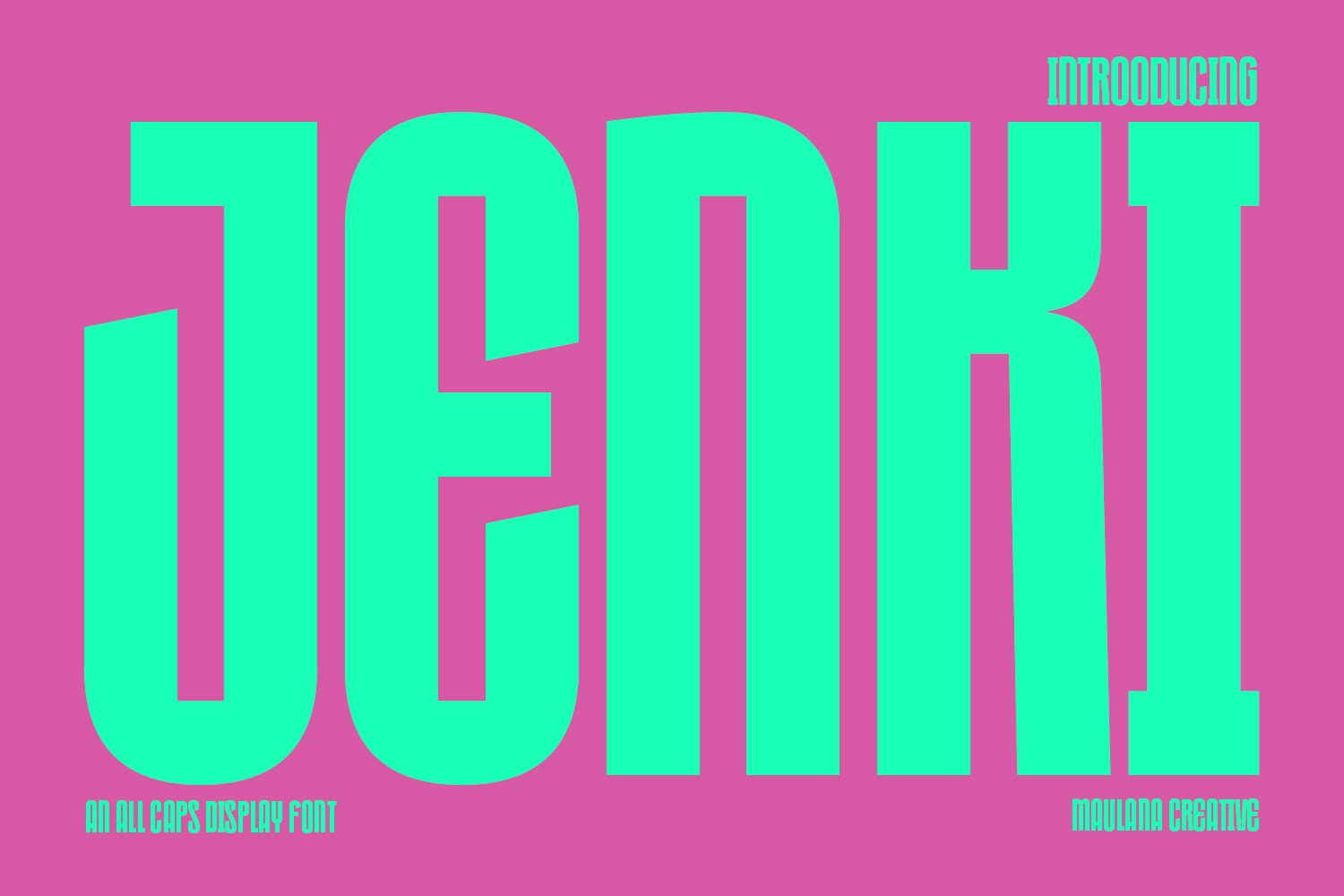 Jenki All Caps Display Font cover image.