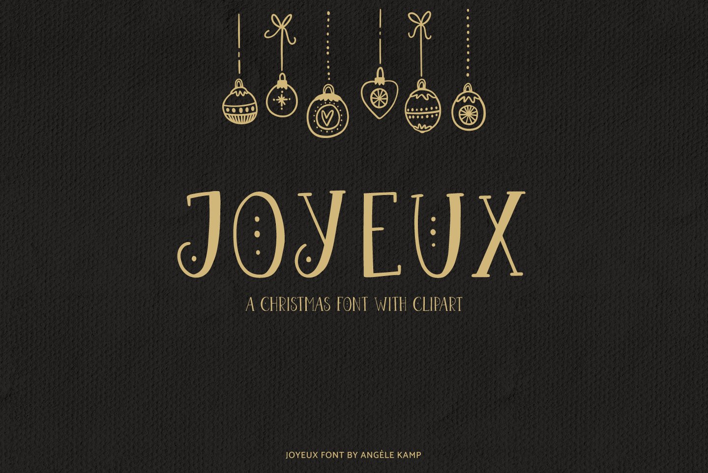 Joyeux Christmas font & clipart cover image.