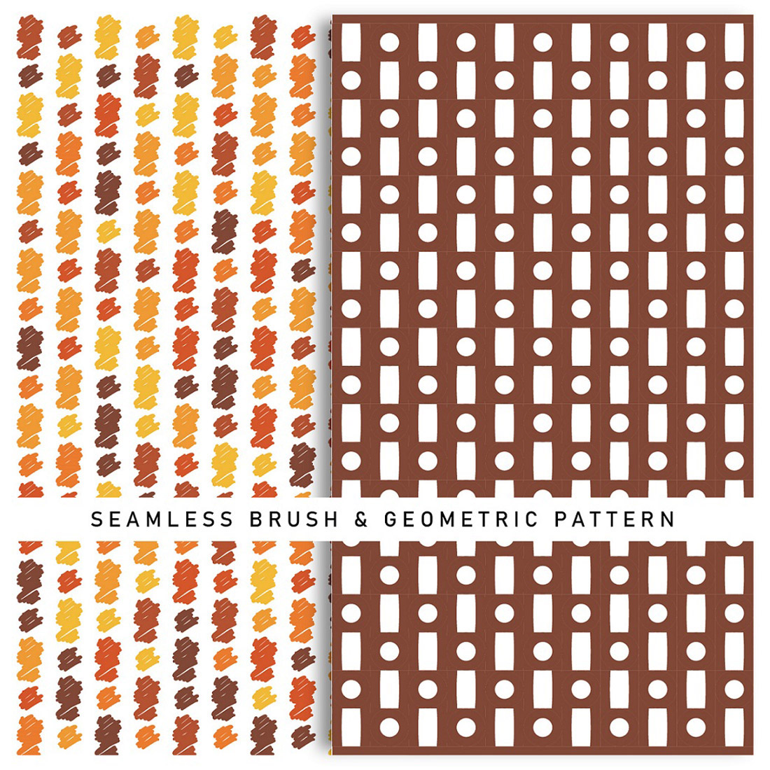 Two Different Pattern (Geometric & Seamless Brush Pattern) in One Bundle cover image.
