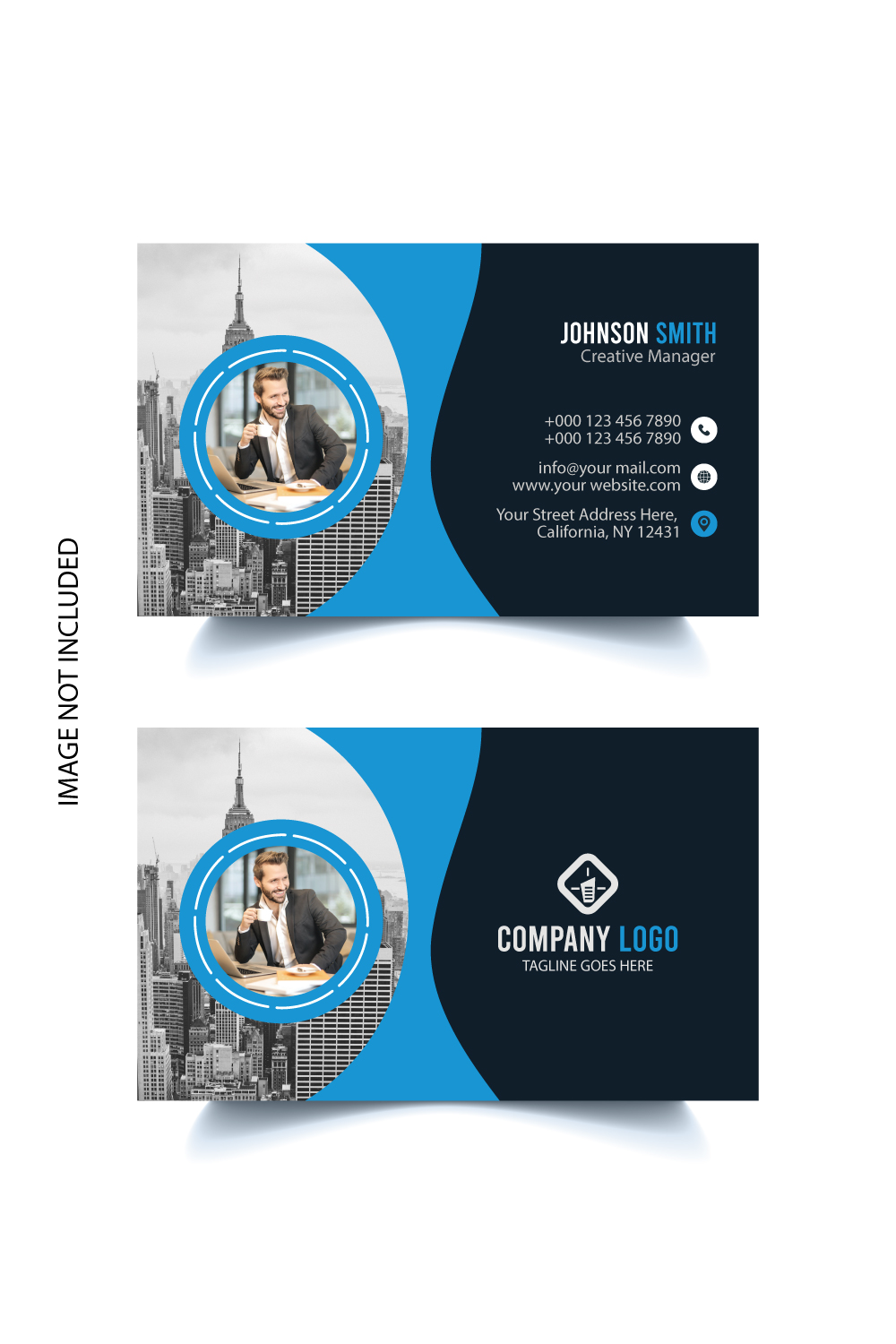 Creative Beautiful Modern and Smart Business Card Design pinterest preview image.