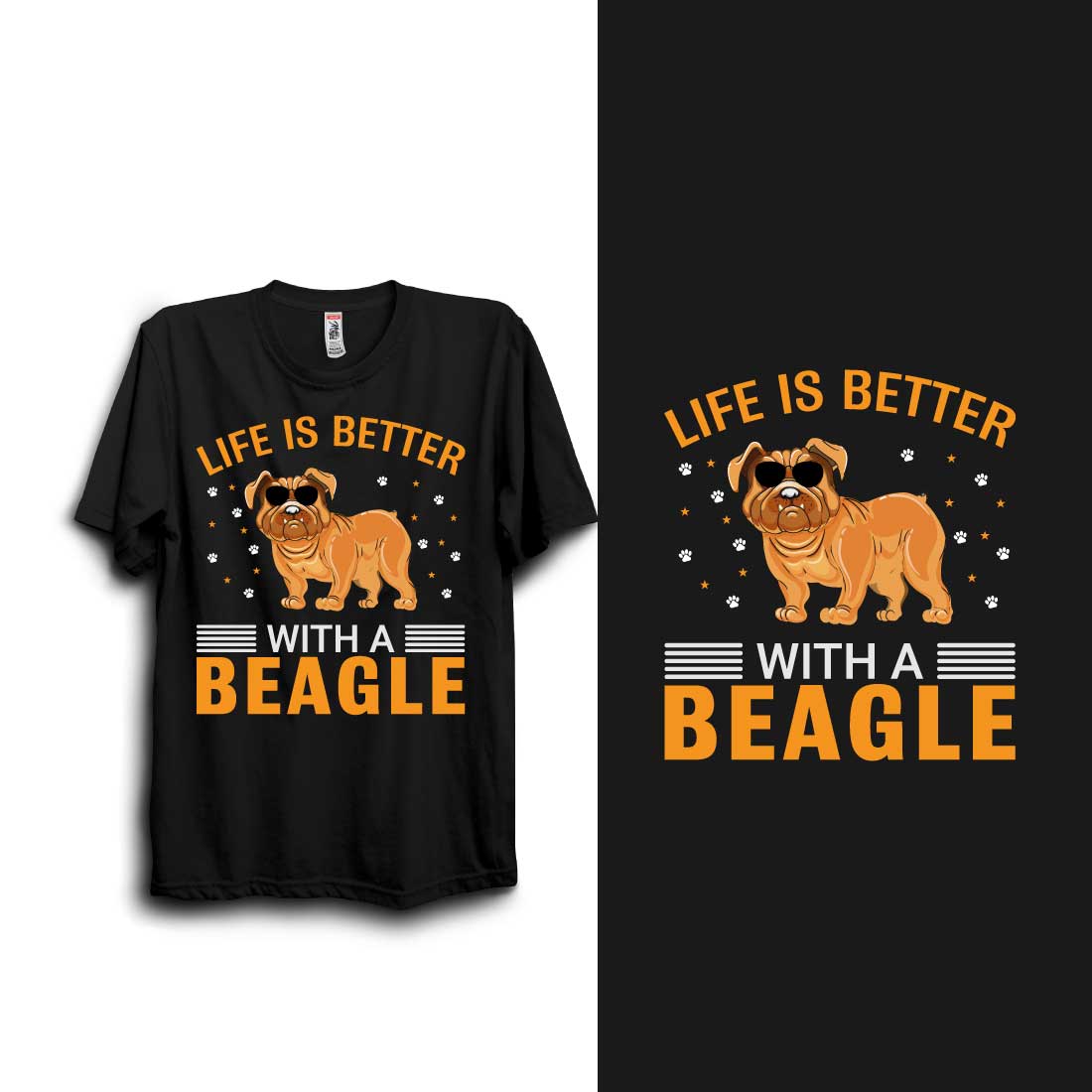 Trendy 12 Bulldog T-Shirt Designs Bundle SVG / EPS preview image.