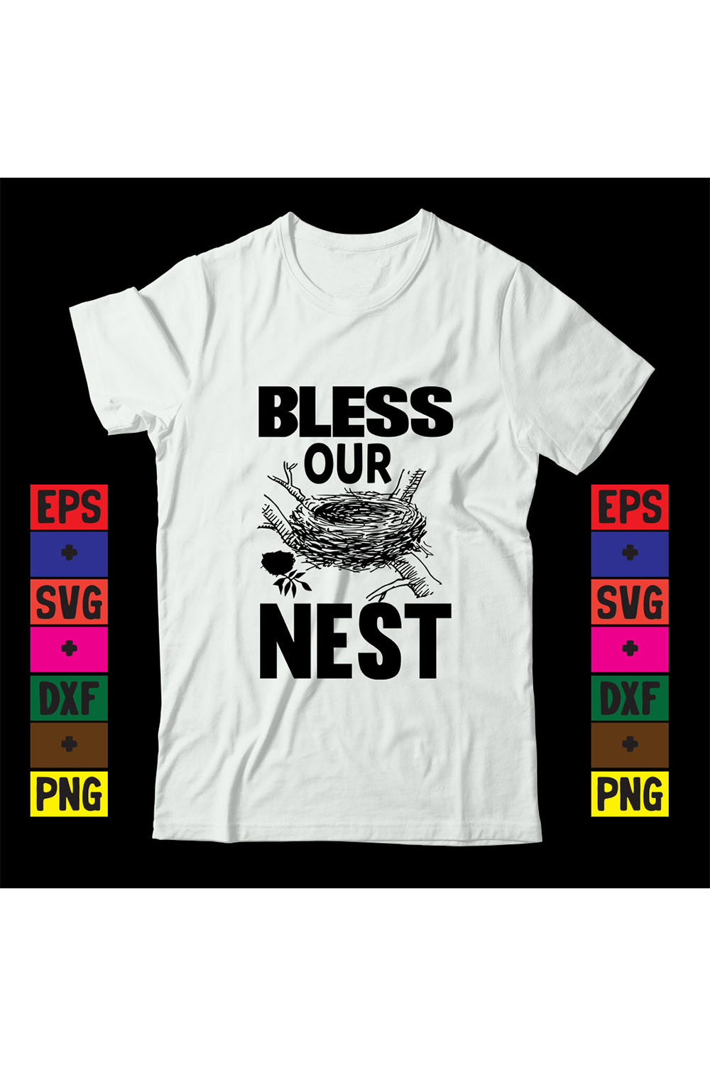 Bless our nest pinterest preview image.