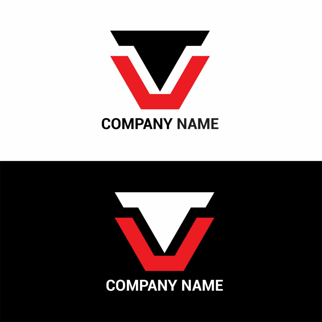 T + V letter logo - MasterBundles