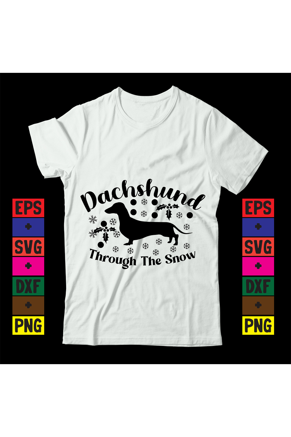 Dachshund Through The Snow pinterest preview image.