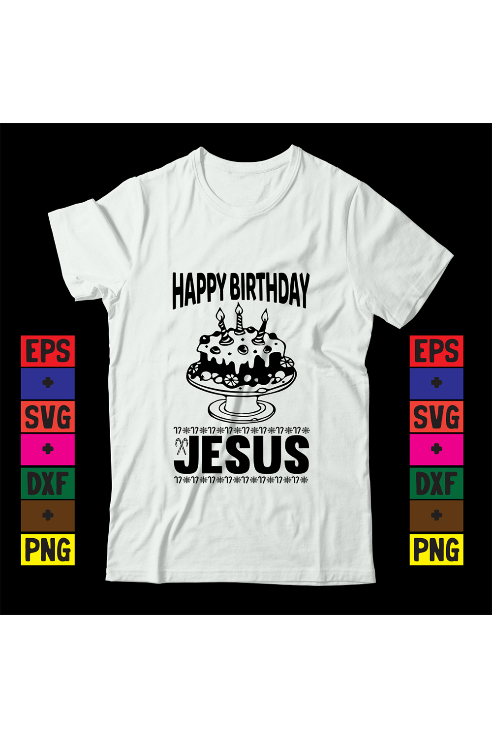 Happy birthday Jesus pinterest preview image.