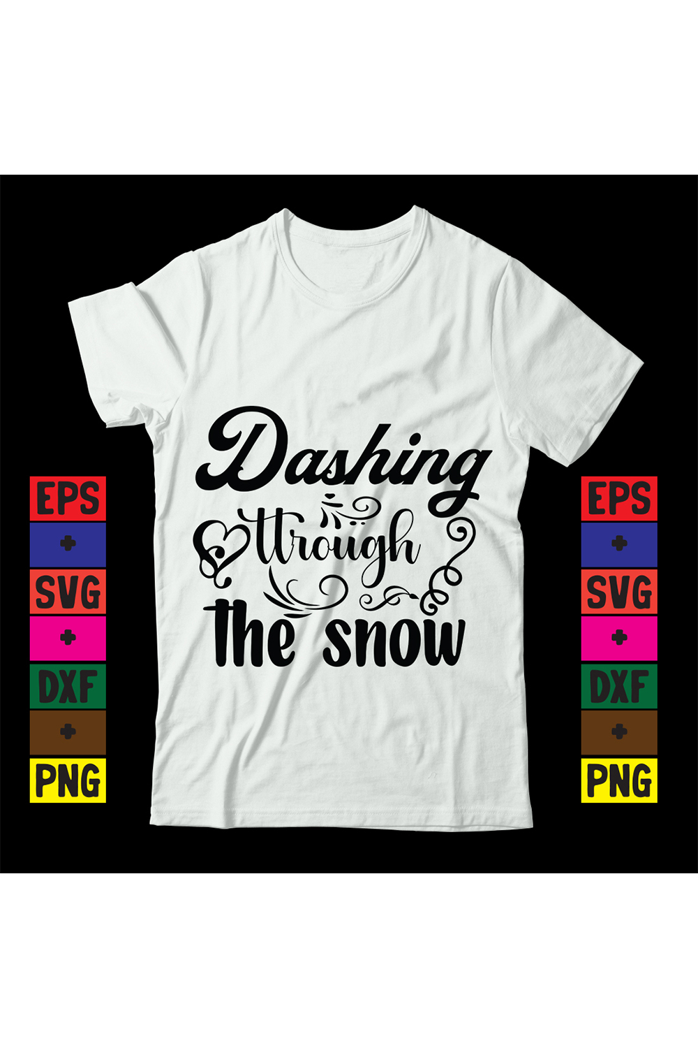 Dashing through the snow pinterest preview image.