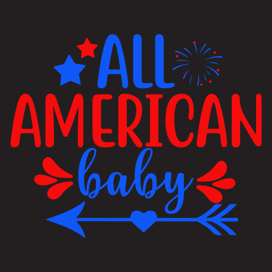 All American Baby SVG Cut File cover image.
