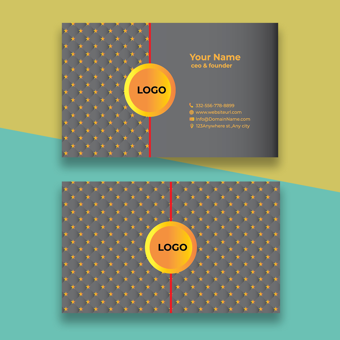 Luxury and Unique business card cover image.