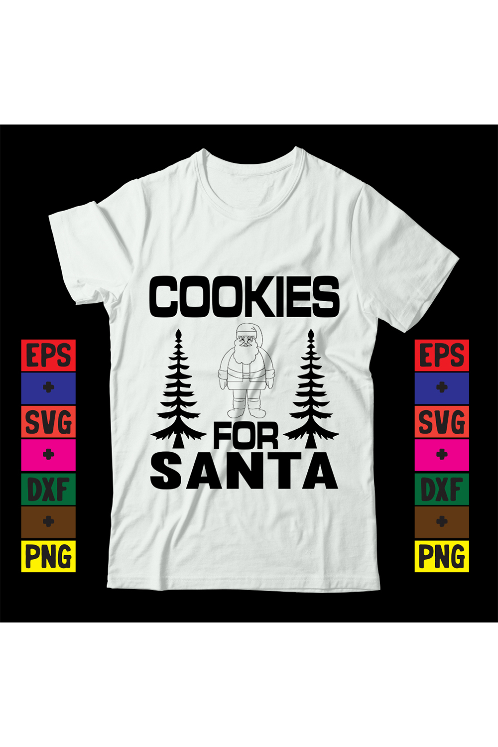 cookies for Santa pinterest preview image.