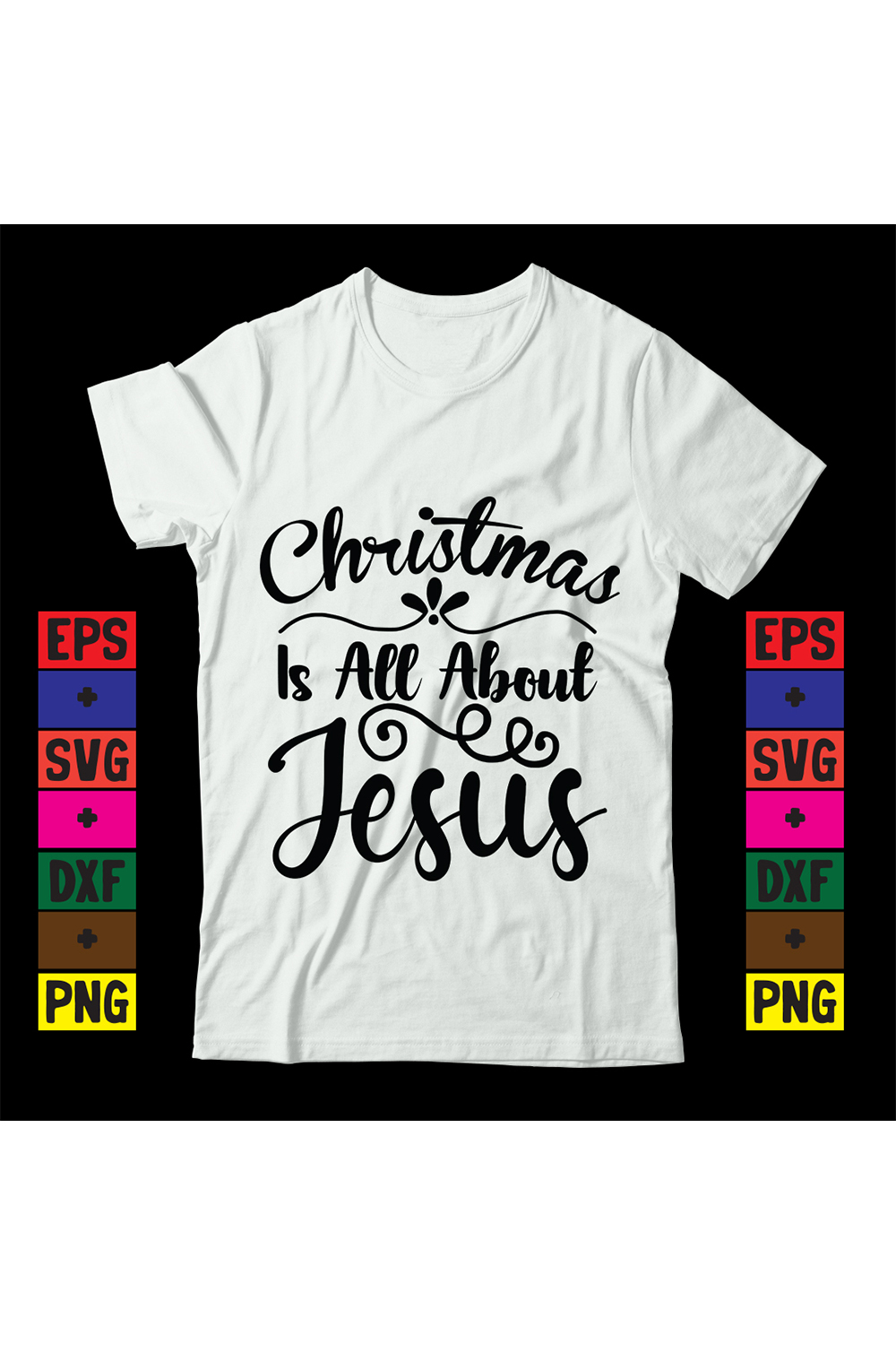 Christmas Is All About Jesus pinterest preview image.