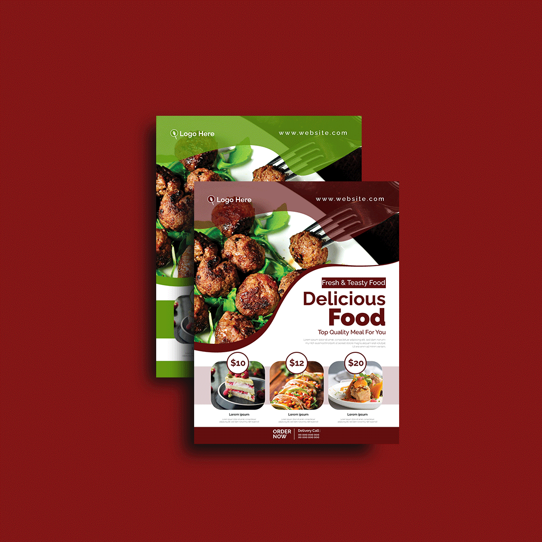 Restaurant Flyer template Design cover image.