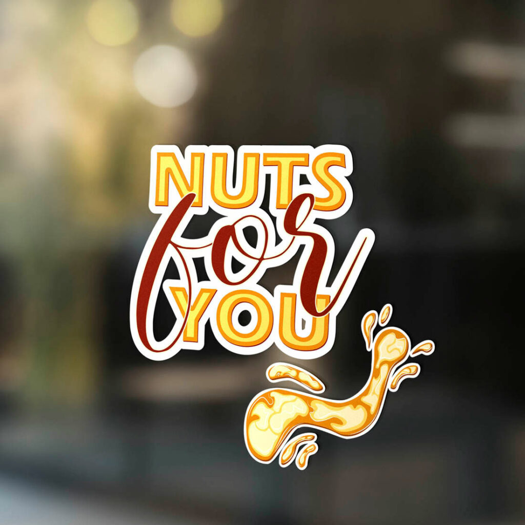 Set of peanut butter stickers | 32 sticker designs for peanut butter