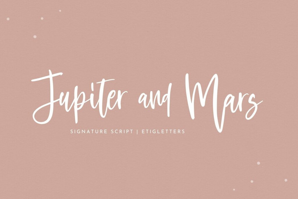 Mars Script Font Jupiter and Mars Script Font – MasterBundles