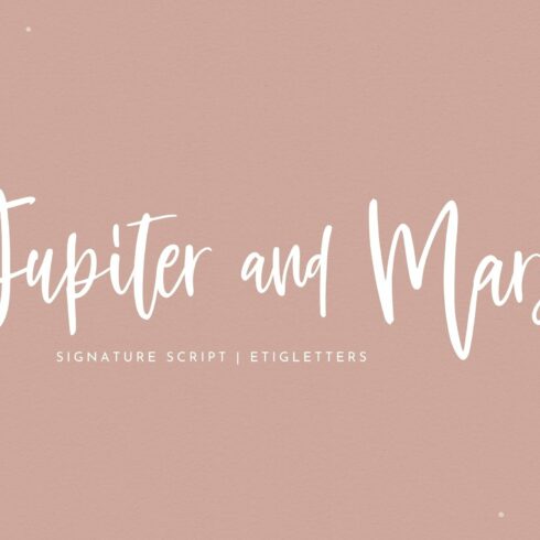 Jupiter and Mars Script Font cover image.