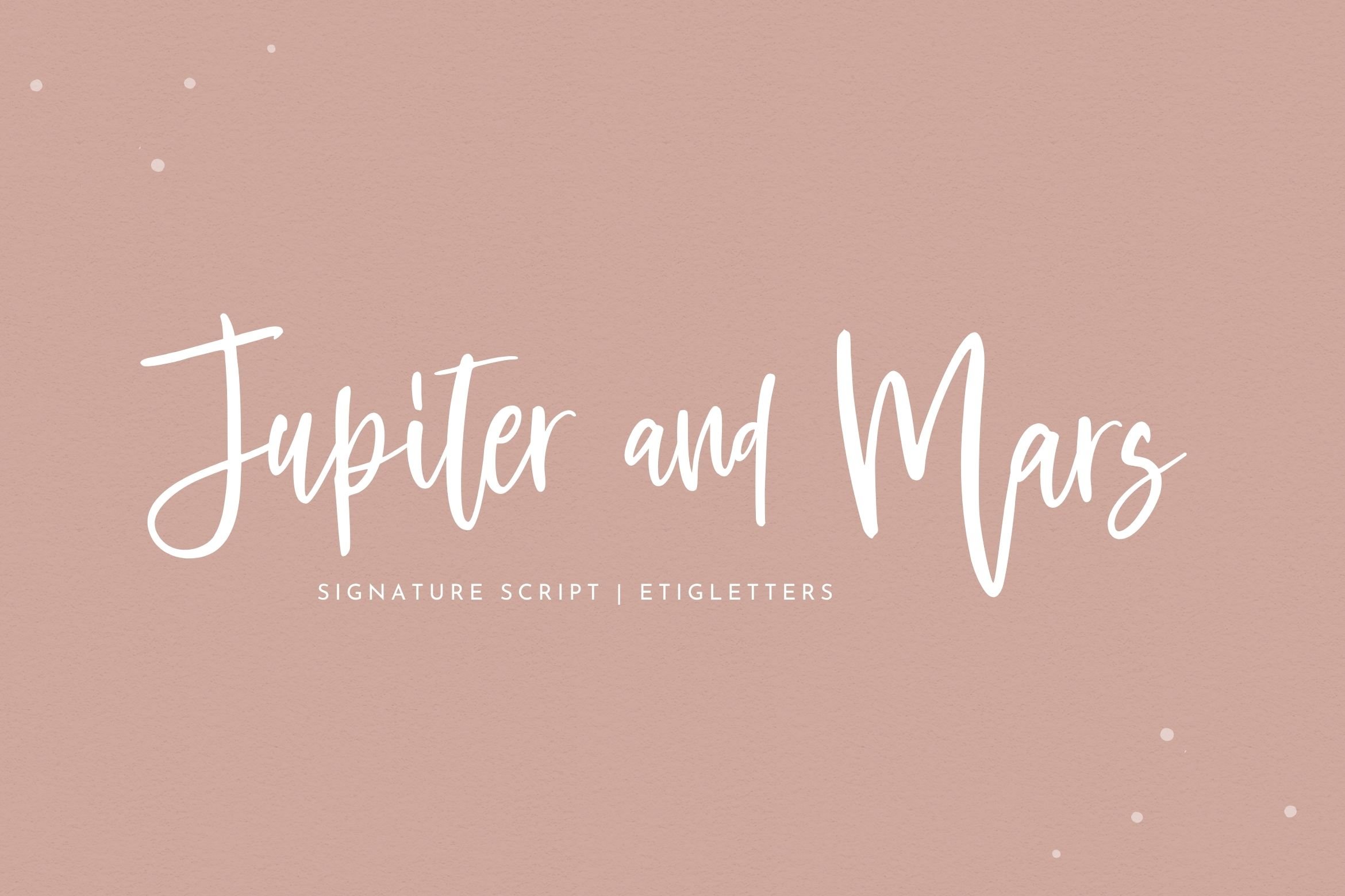 Jupiter and Mars Script Font cover image.