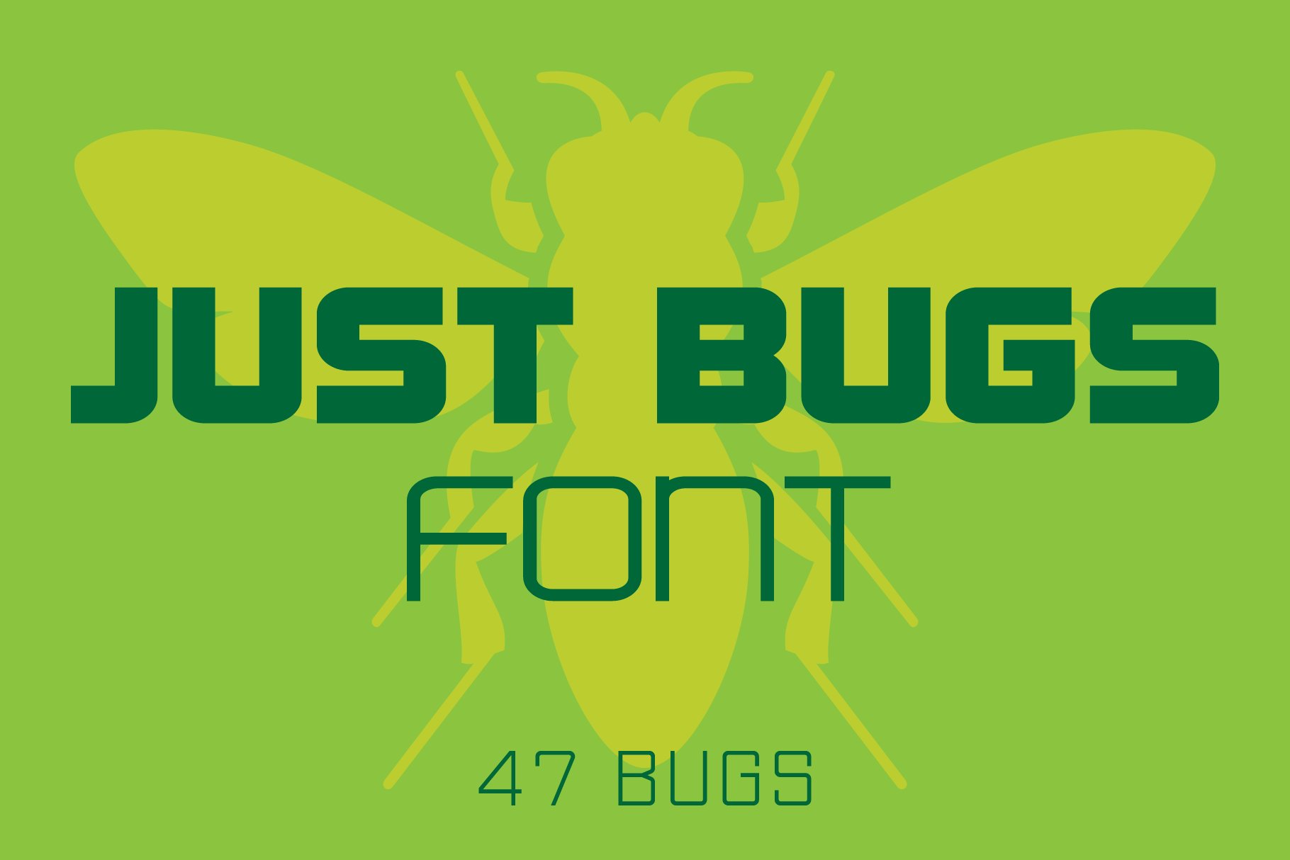 Just Bugs Font cover image.