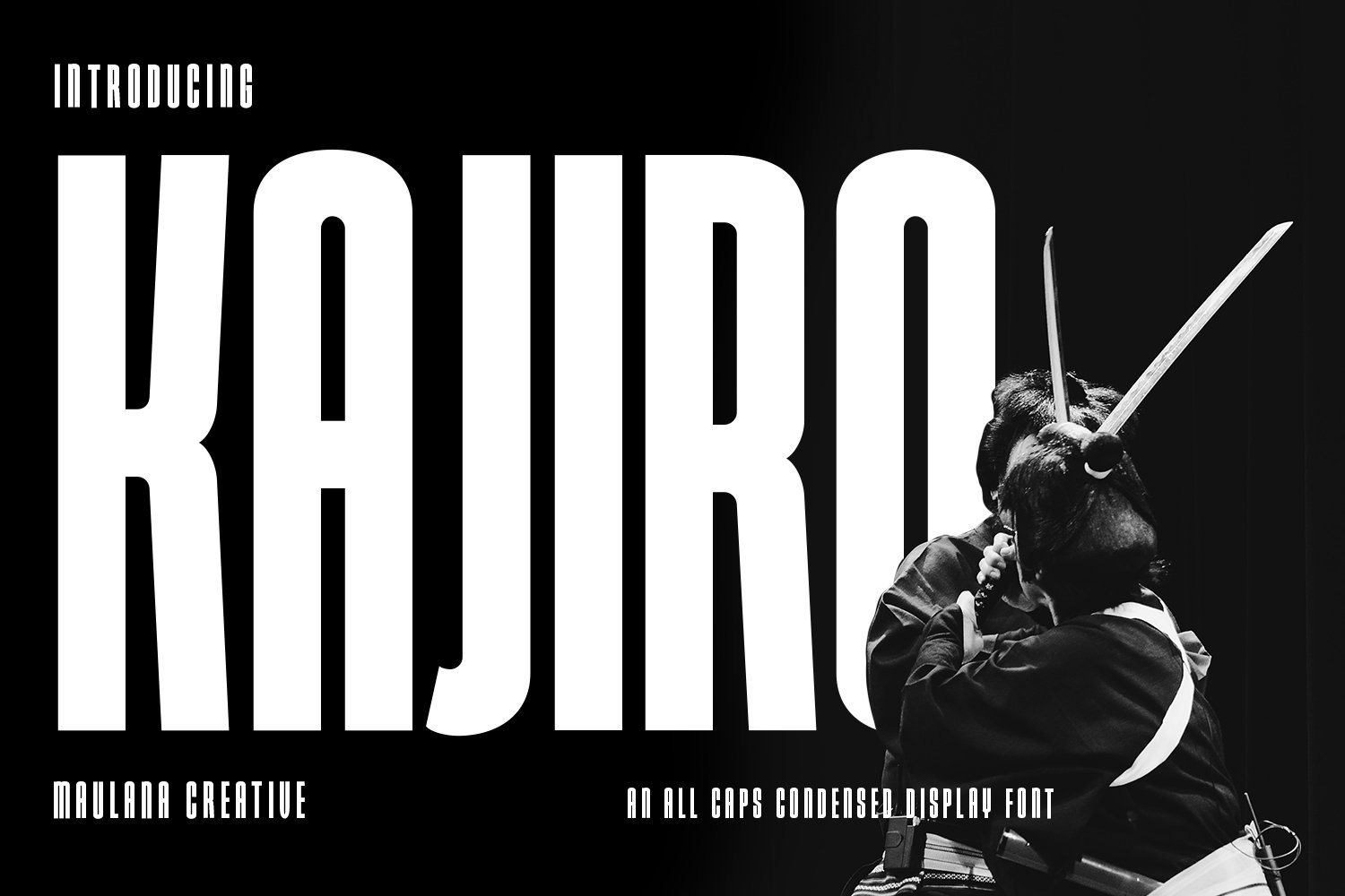 Kajiro Sans Condensed Display Font cover image.