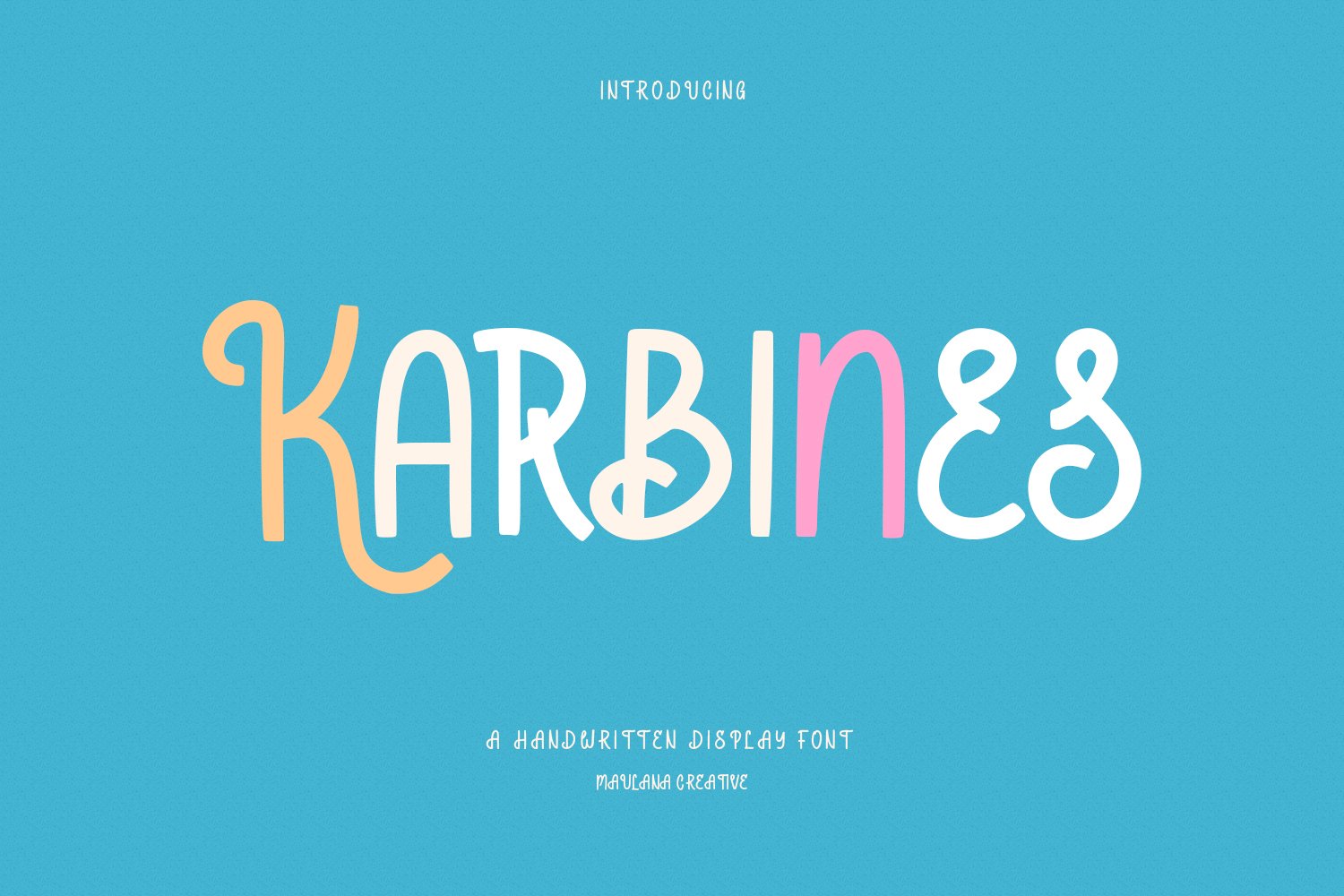Karbines Handwritten Display Font cover image.