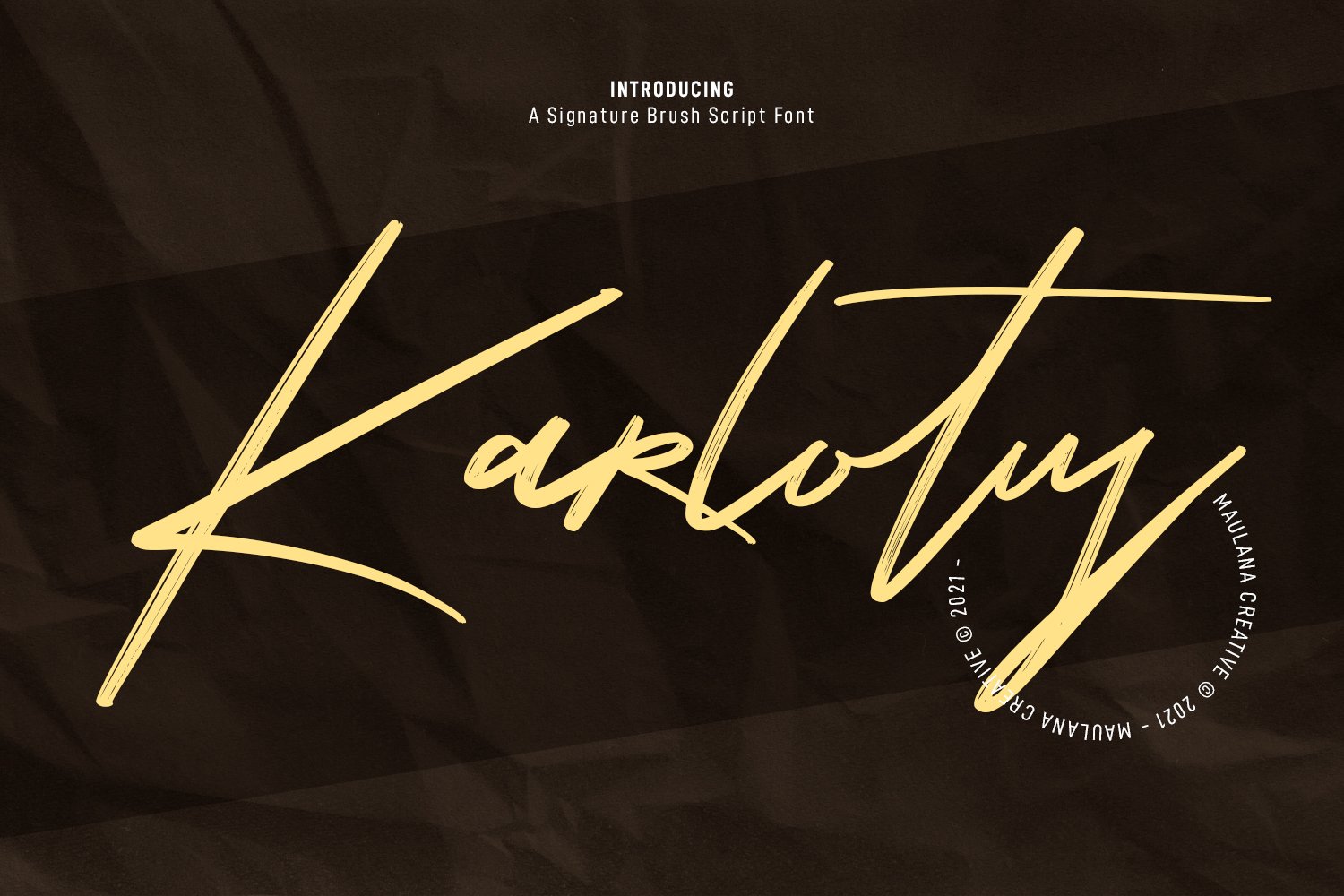 Karlotus Signature Script Brush Font cover image.