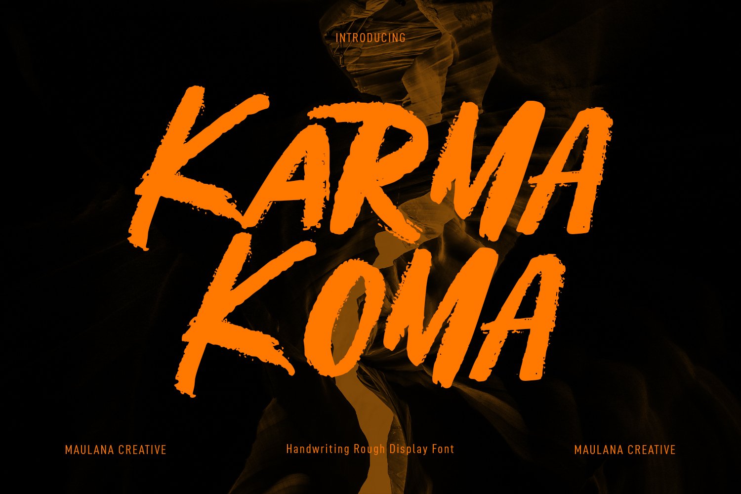 Karma Koma Handwritten Display Font cover image.