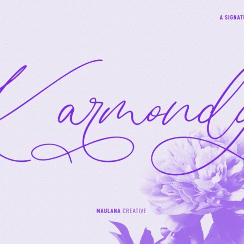 Karmondy Signature Script Font cover image.