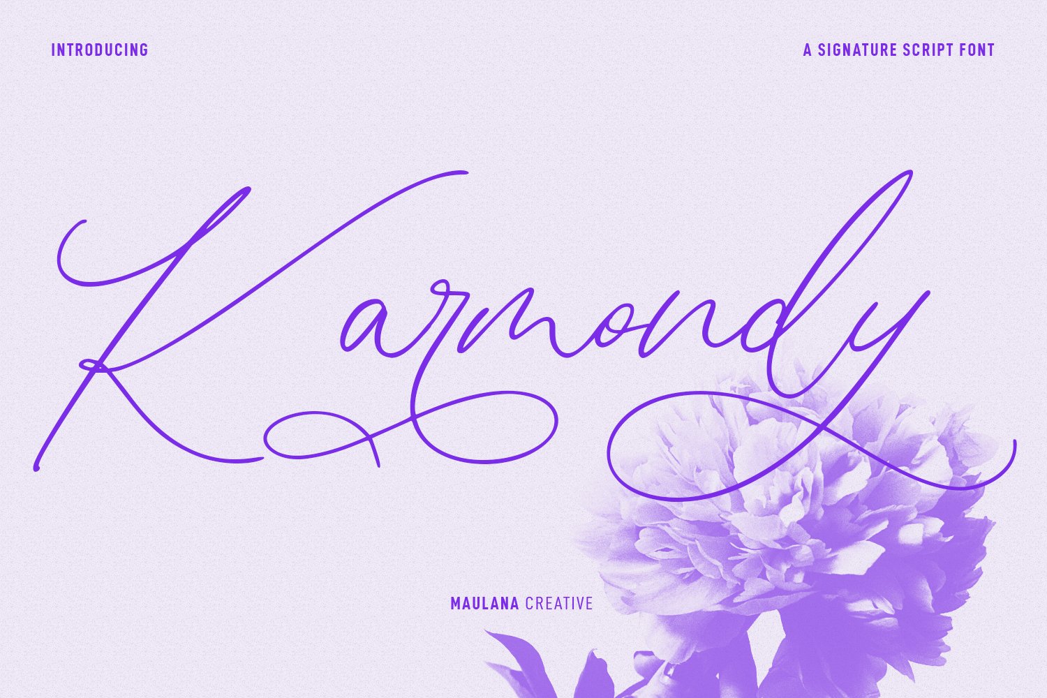 Karmondy Signature Script Font cover image.