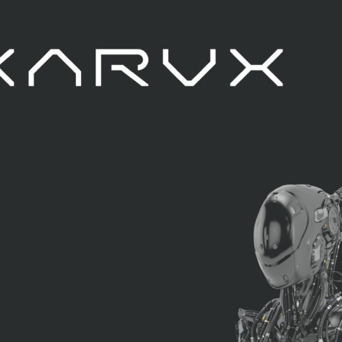 Karvx Futuristic Tech Font cover image.