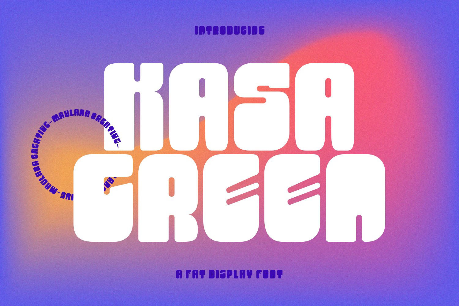 Kasa Green Fat Display Font cover image.