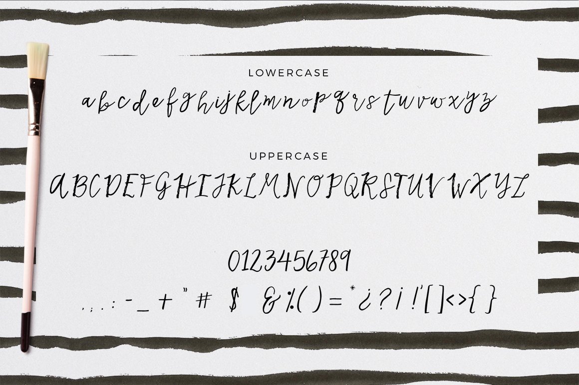 Kata!- cursive handmade font preview image.