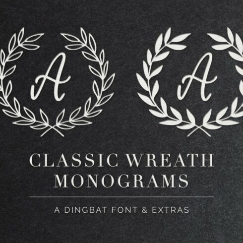 Wreath Monograms Dingbat Font cover image.