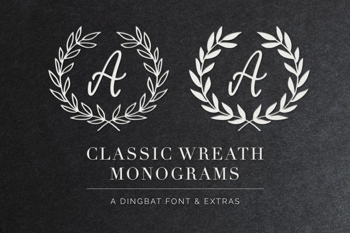 Wreath Monograms Dingbat Font cover image.