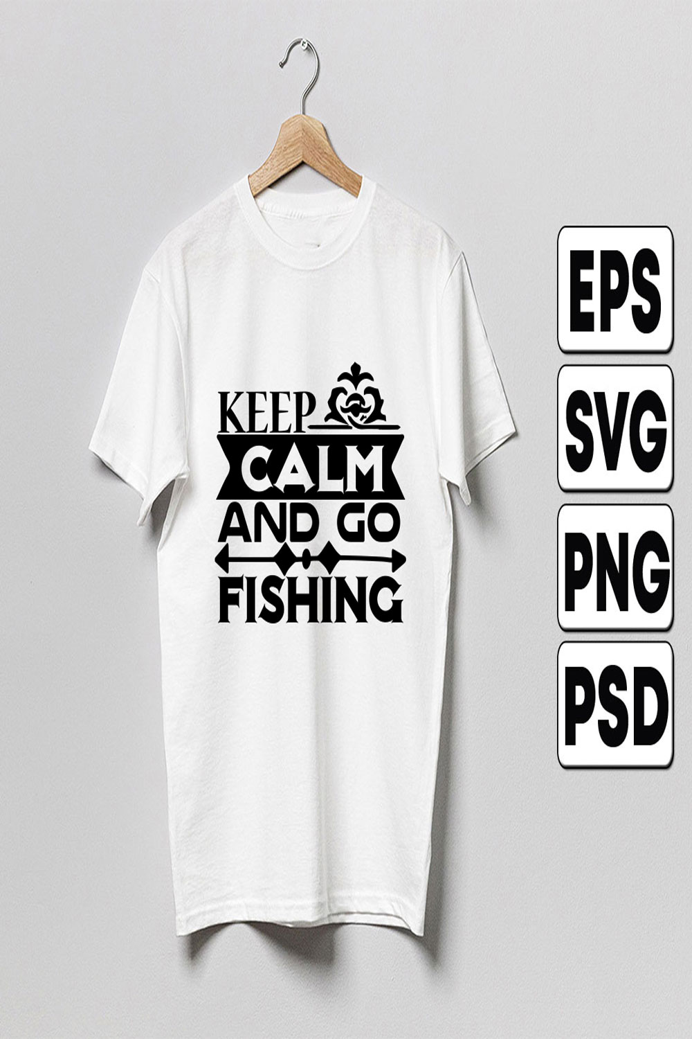 Keep-calm-and-fishing pinterest preview image.