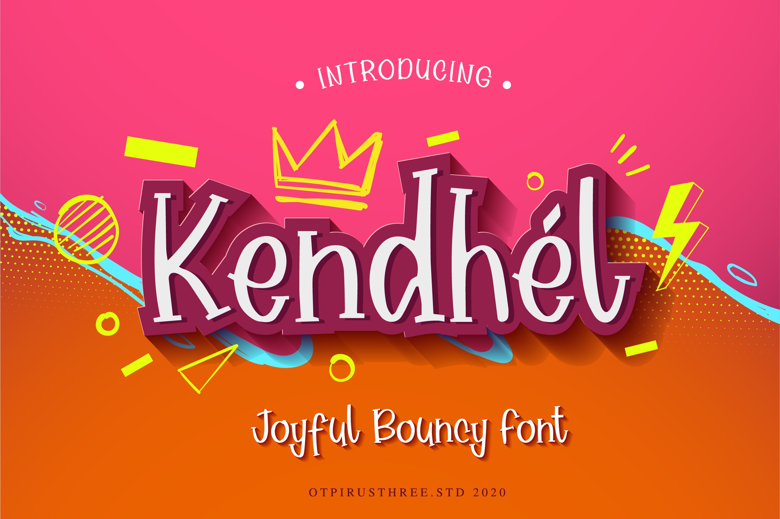 Kendhel Joyful and Bouncy Font cover image.