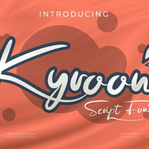 Kyroon - Script style font cover image.