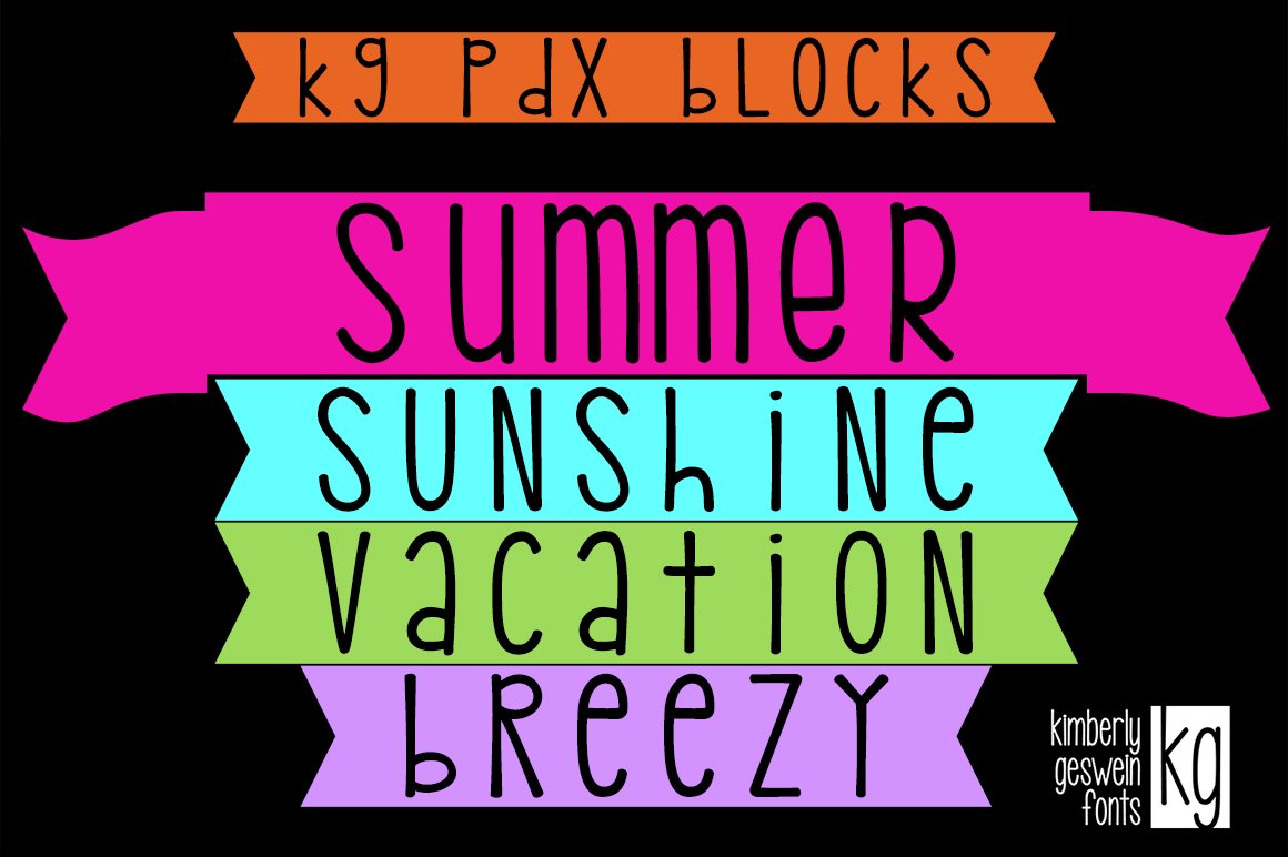 KG PDX Blocks Font cover image.