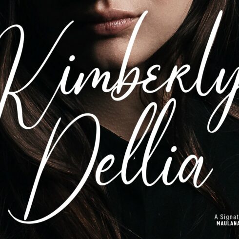 Kimberly Dellia Script Font cover image.