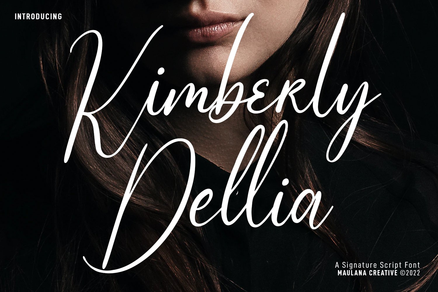 Kimberly Dellia Script Font cover image.