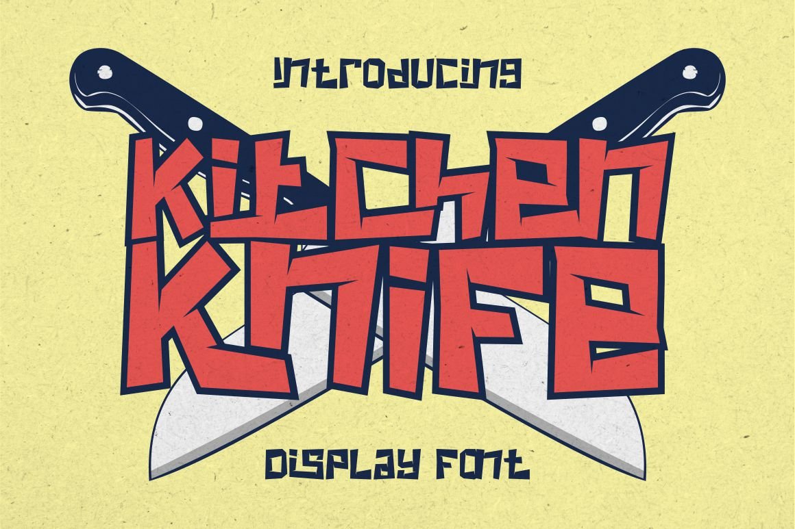 Kitchen Knife - Display Font cover image.