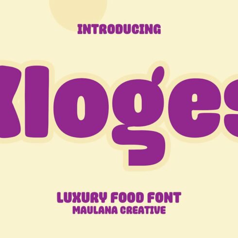 Kloges Luxury Food Font cover image.