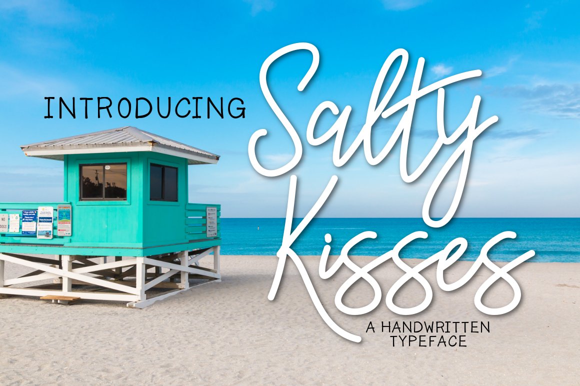 Salty Kisses A Handwritten Typeface cover image.