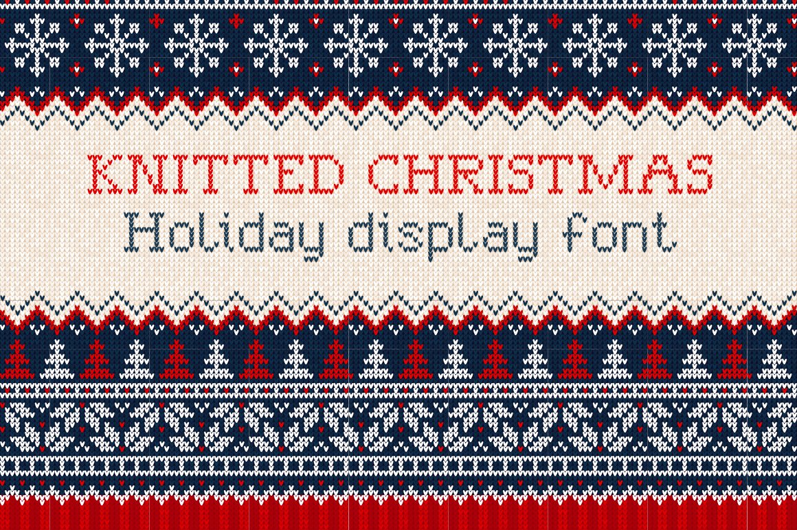 Knitted Christmas Font cover image.