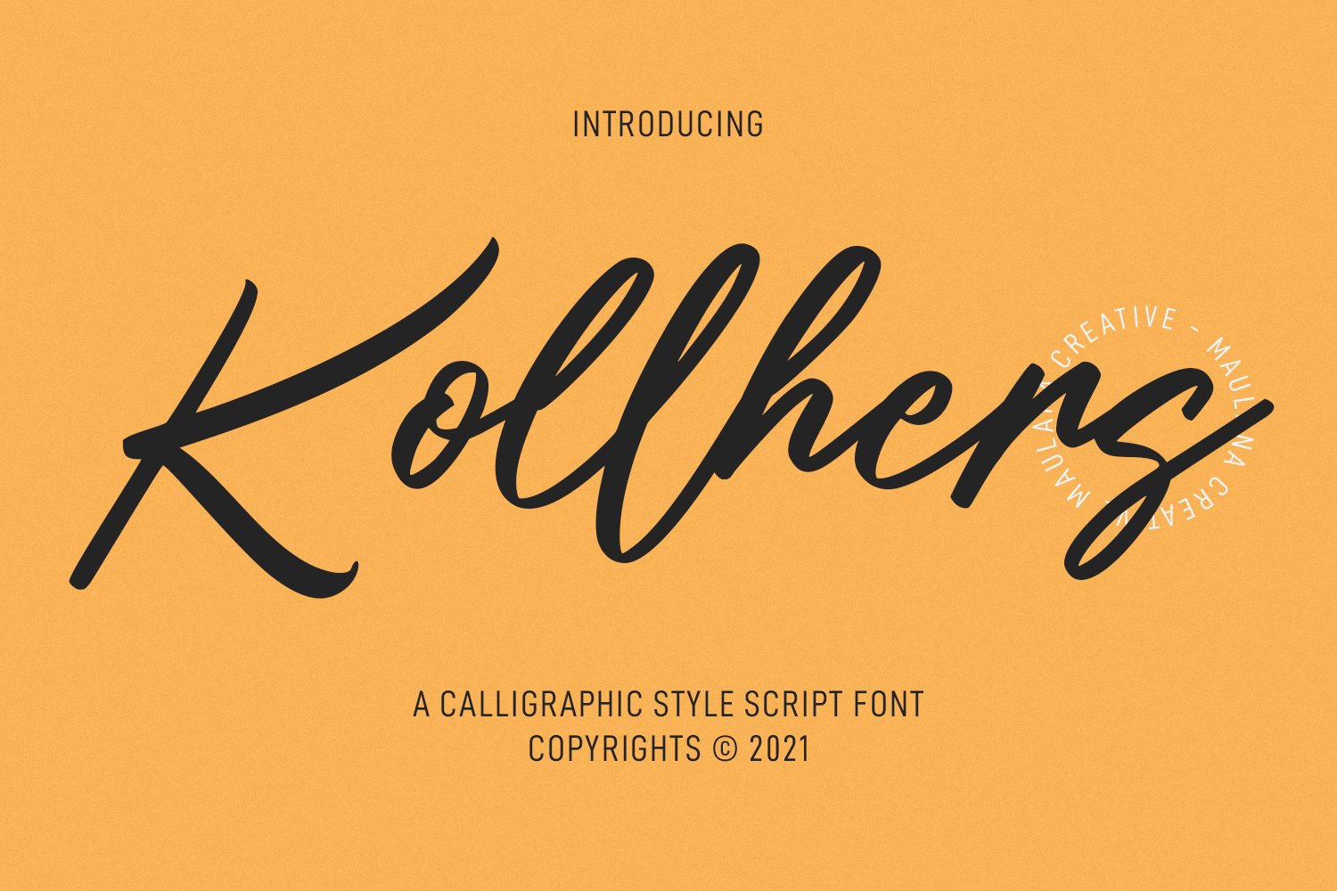 Kollhers Calligraphy Script Font cover image.