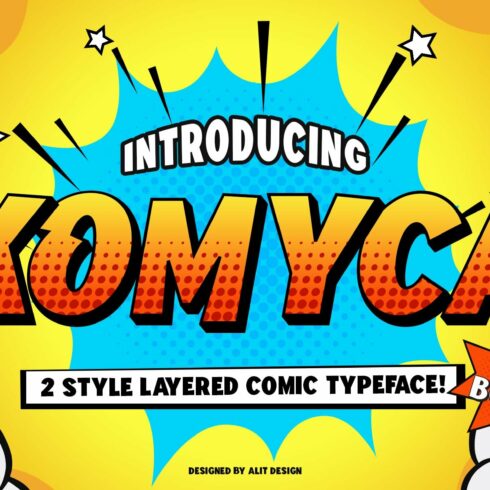 Komyca Layered Comic Typeface cover image.