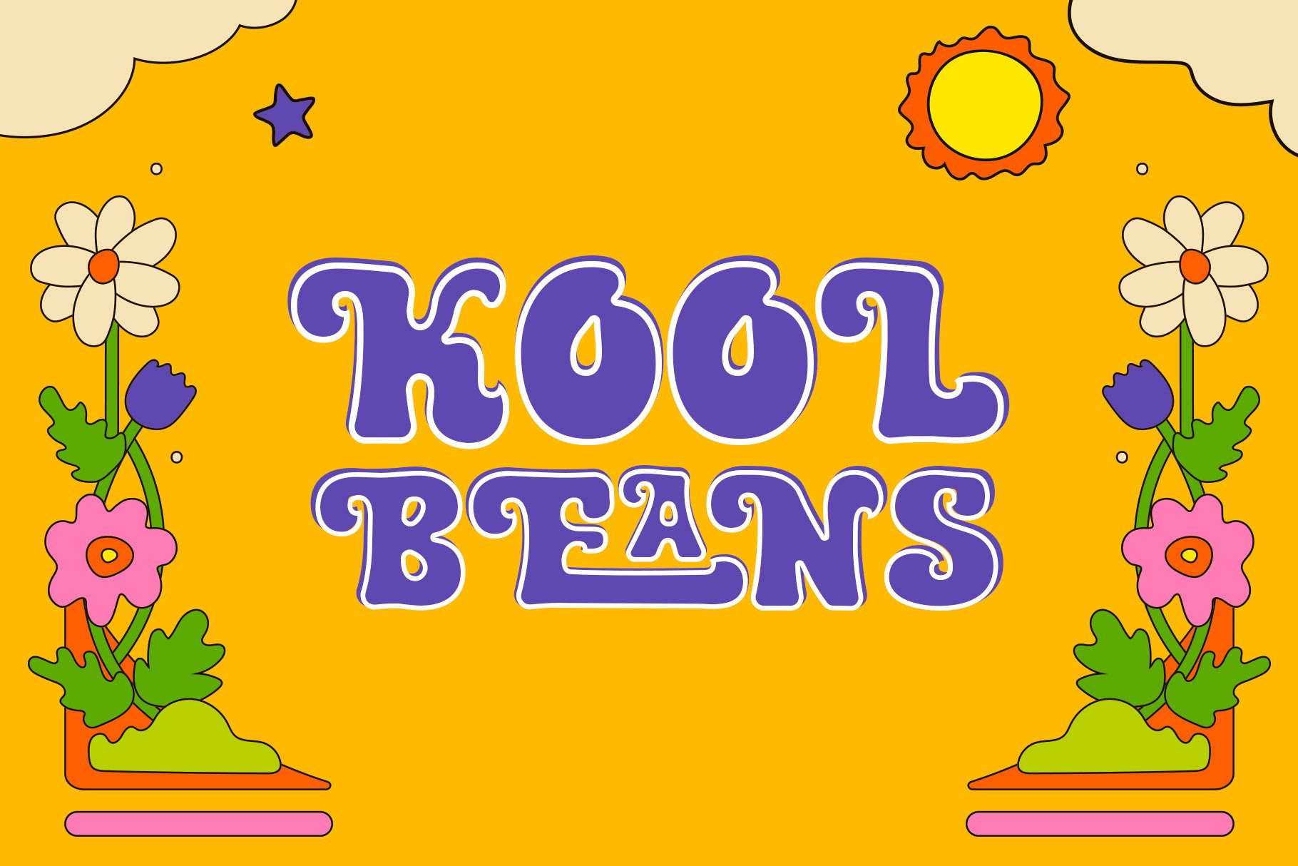 Kool Beans - Groovy Display Typeface cover image.