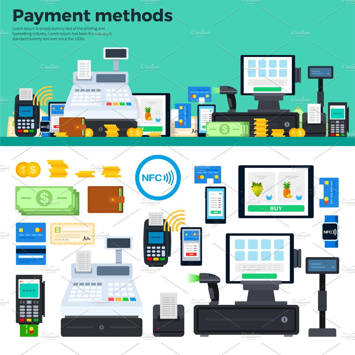 A set of different types of electronic devices.